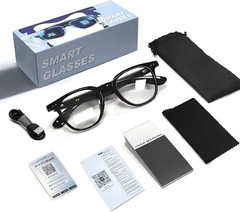 AI Smart Glasses with Open-Ear Speaker & Bluetooth 5.4 – Stylish & Functional
