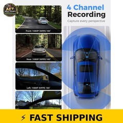 ZMOPO 4 Channel Dash Cam 1080P GPS 5G WiFi Night Vision with 128GB Card