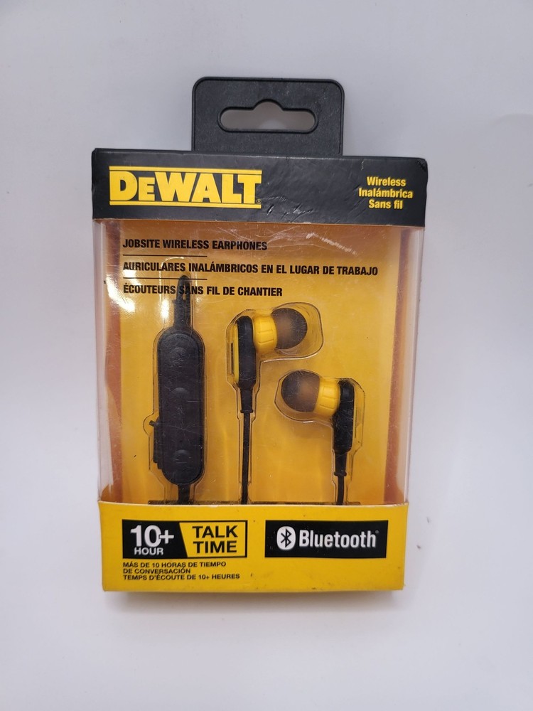 DEWALT Jobsite Pro Wireless Bluetooth Earphones Neckband 10+ Hour Talk Time