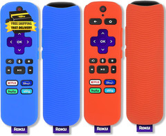 [2 Pack] Silicone Protective Case Compatible with Roku Voice Remote, Anti-Slip