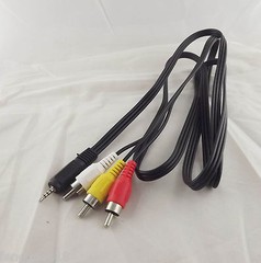2.5mm Mini Stereo Aux Plug To 3 RCA Male Adapter AV Audio Video Cable 1.5m (US)