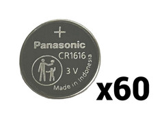 60 SIXTY PANASONIC CR1616 BULK CR 1616 3V LITHIUM COIN CELL BATTERY EXP 2035