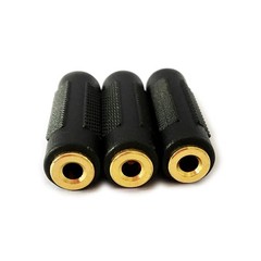 3.5mm Stereo Jack Coupler Female to Female Audio Adapter 3 Pack