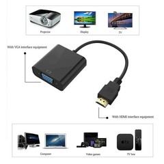 HDMI Male to VGA Female Video Cord Converter Adapter For PC Monitor Laptop