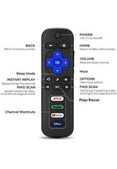 1 Pack Replacement Remote FIT For ROKU TV TCL/Sanyo/Element/Haier/RCA/LG/Philips
