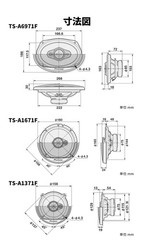 Pioneer Speaker TS-A6971F 16cmX24cm Unit Speaker 3 Way