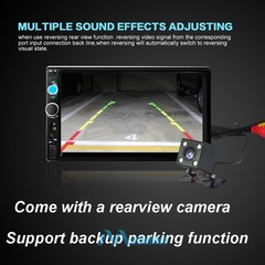 7″ Bluetooth Touch Screen 2DIN Car Stereo Radio Multi Media MP5 Player+Rear Cam