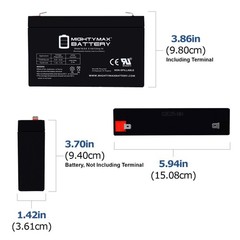 Mighty Max 6V, 9Ah, AGM, F2 Terminal, Replaces BB HR9-6, HR96 UPS – 6 Pack