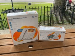 AT&T CL4940 Corded phone W/ Answering Machine & Trimline Phone 210 NEW OPEN BOX