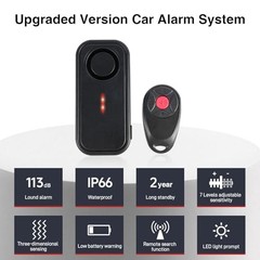 113dB Car Alarm System Anti-Theft Bike Alarm IP66 Waterproof Vibration Sensor