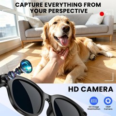 AI Smart Glasses – Polarized Sunglasses, 290mAh Battery, Bluetooth Calling, H…