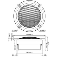 2″ Carbon Fiber Dome Midrange with Chamber CF50N-4 4 Ohms