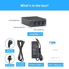 Fosi Audio TB10A 2 Channel Stereo Audio Receiver Amplifier Mini Hi-Fi Home Amp