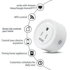 Smart Plug, Mini Smart WiFi Outlet Compatible with Alexa, Google Assistant 2/pk