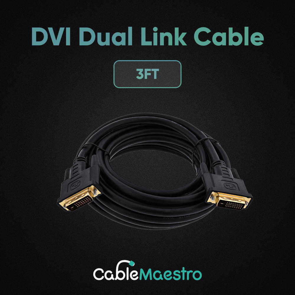 DVI To DVI Cable Male To Male Dual Link DVI-D Monitor Display Wire 24 + 1 Pin