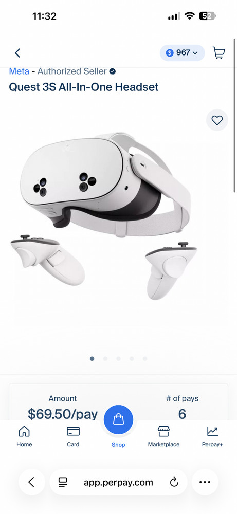 Meta Quest 3S 128GB Standalone All-in-One VR Headset With Controllers