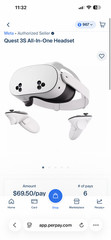 Meta Quest 3S 128GB Standalone All-in-One VR Headset With Controllers