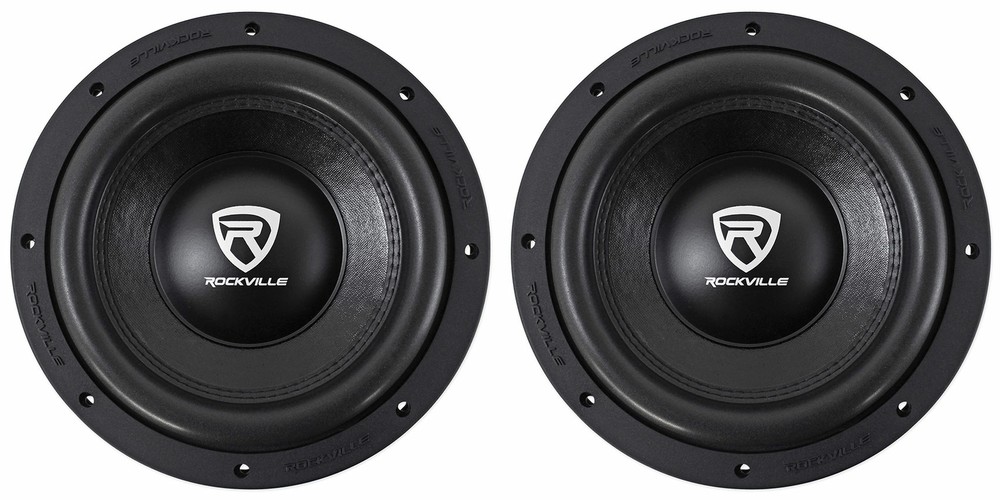 (2) Rockville W10K6D2 V2 10″ 4000 Watt Car Audio Subwoofers Dual 2-Ohm Subs