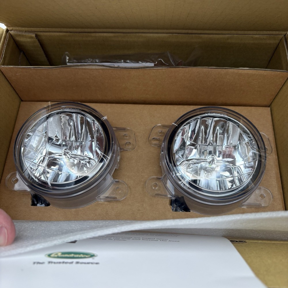 Quadratec 4 Inch Round LED Fog Lights for 2007-current Jeep Wrangler JK Clear
