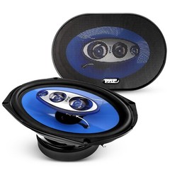 Pyle 6×9″ 400W 4-Way Car Coaxial Audio Speakers 130W RMS Blue PL6984BL
