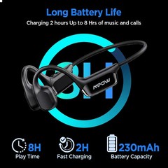 Mpow Bone Conduction Headphones IPX8 Waterproof Bluetooth 5.4 Swimming Headphone
