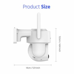 ANNKE 5MP HD Wireless 5X Optical Zoom PTZ Security Camera Two-Way Audio Wifi