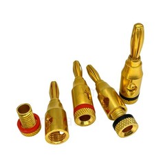 14pcs Banana Plugs 4mm 24k Gold Screw Lock Speaker Wire Audio Jack Connector