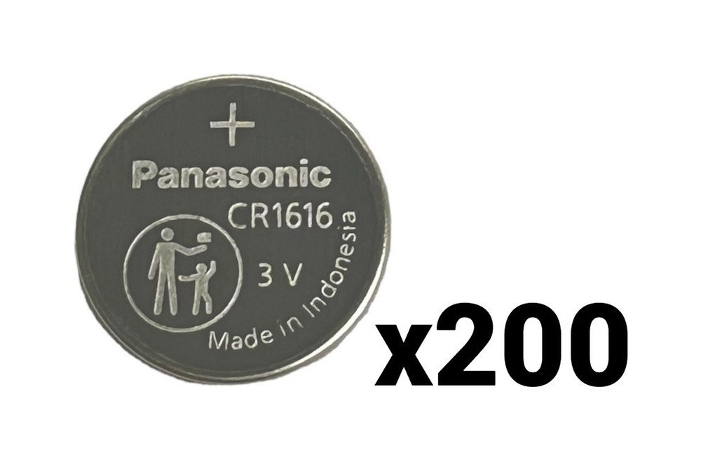 200 PANASONIC CR1616 BULK CR 1616 3V LITHIUM COIN CELL BATTERY EXP 2035