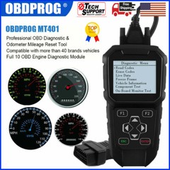 OBDPROG MT401 Odometer OBD Scanner Correction Diagnostic Adjustment- Mileage