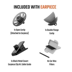 N-Ear 360 Flexo – Covert Police Listen Only Earpiece, 3.5mm Connector