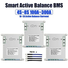 JK Smart BMS 4S-8S 100A-300A LiFePo4 Li-ion LTO Battery w/Active Balance+LCD lot