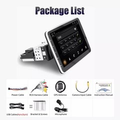 Rotatable 10.1” Android 15 Touch Screen Car Stereo Radio GPS Wifi Single 1 DIN