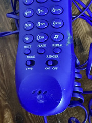 Disney Tinkerbell Trim Line Corded Home Phone Land Line with purple cord Unteste