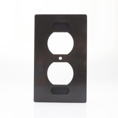 117*70 Carbon Fiber Power outlets cover wall plate, Duplex Receptacle face plate