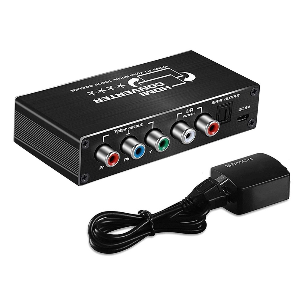 New 1080P HDMI to RGB Ypbpr Component Video Audio Scaler Converter Adapter
