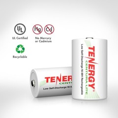 Tenergy Centura Lite D Size NiMH Rechargeable Batteries 1.2V Lot