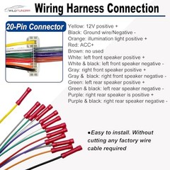 20Pin Radio Wiring Harness for 20Pin Harness+Antenna for Nissan/Subaru(15wires)