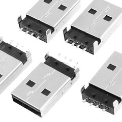uxcell 5 Pcs USB 2.0 Type A Male Jack Solder Connector, Repair…