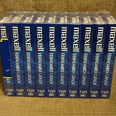 10 Sealed Maxell 6 Hours VHS Tapes T-120