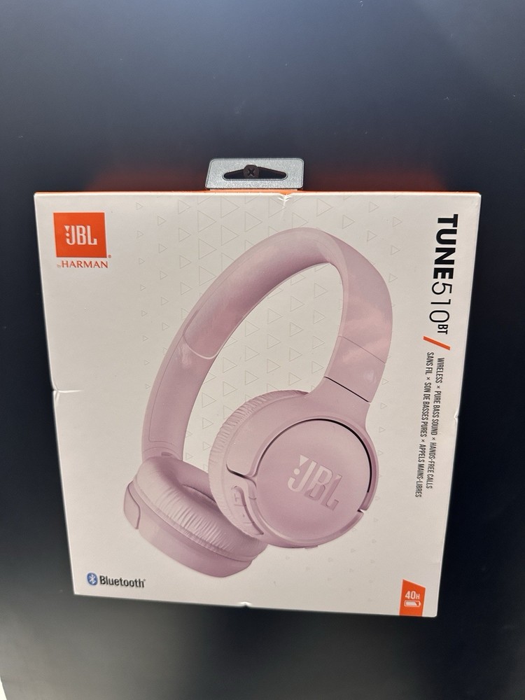 JBL Tune 510BT Pink Wireless Bluetooth Headphones Foldable Hands-Free Calls