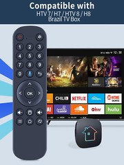 Voice Remote Control For 2025 H8 Brazil TV Box HTV8
