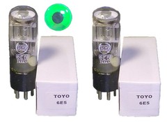 2 6E5 VT-215 NOS TOYO New magic eye tubes tuning indicator tested 90 day wty