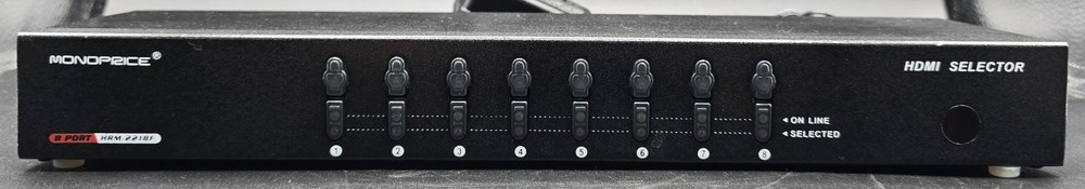 Monoprice HRM-2218F 8-Port Input 1-Port Output Enhanced Powered HDMI Selector