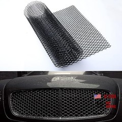 40″ x 13″ Universal Black Metal Mesh: Aluminum 10x20mm Rhombic 40″X13″ Black
