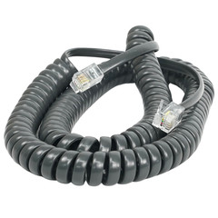 LOT OF 10 Curly Coil Cord 12 Foot Replacement Black Handset AT&T Landline Phone