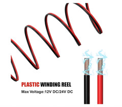 18 AWG 25FT Automotive Electrical Wire 2 Conductor Red Black Primary Speaker CCA