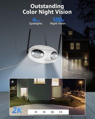 Wifi/PoE Panoramic 8MP 180° Dual Lens Full Color IR IP Camera Bullet iCSee/XMEYE
