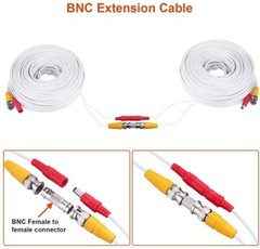CCTV Cable Security Camera Siamese Wire BNC DC Power Video White Black Lot
