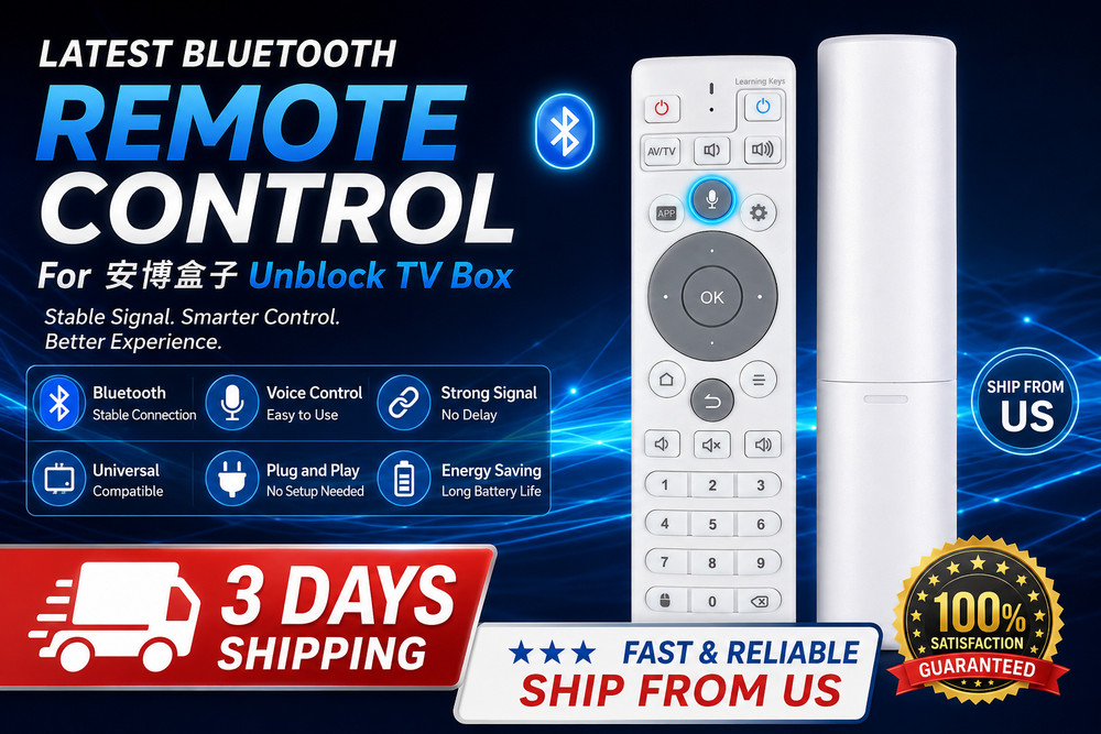 Smart Bluetooth Remote Control for Unblock Tech TV Box UBOX 11 10 9 安博遙控器