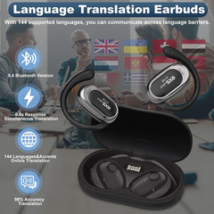 Auriculares Traductor 144 Idiomas 3 en 1 con Aplicación para Android/iOS